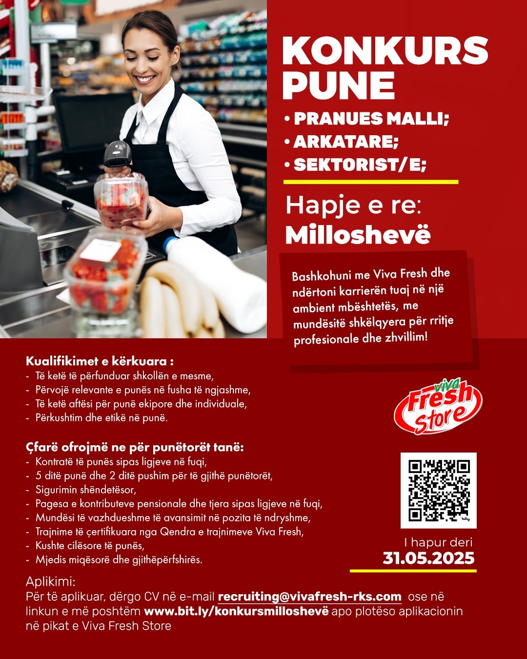 Pranues Malli, Arkatare, Sektorist/e (Milloshevë - Hapje e re)